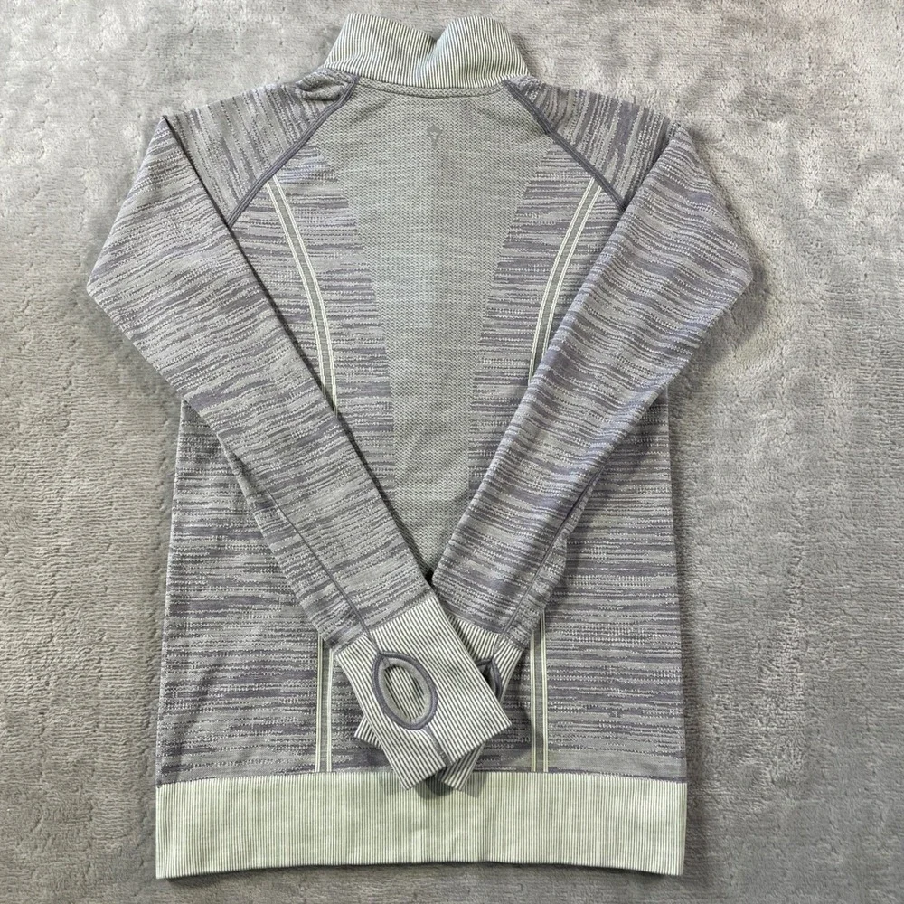 Ivivva Lululemon Pullover Top Girls Size 10 Gray Quarter Zip Athletic Activewear